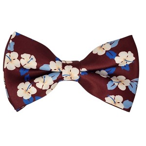 Men's Floral Printed Design 2.75 W And 4.75 L Inch Pre-Tied adjustable Bow Tie - 1 of 3