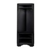 TiramisuBest Minimalist Corner Hall Tree with Shoe Bench, 4-Hook Entryway Coat Rack & Adjustable Shelf Cabinet for Hallway and Living Room, Black - 2 of 4