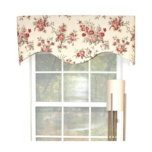 RLF Home Dewillow Cornice 100% Cotton with Fully Lined 3" Rod Pocket Valnance for Windows 50" x 17" Natural - 1 of 4