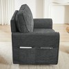 360° Swivel Accent Barrel Armchair with Side Pockets, Ergonomic Sofa Chair for Living Room, Bedroom -- Frevyn - 4 of 4