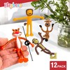 Playbees Bendable Toys - 12 Pack of 4 Inch Zoo Animals Assortment - Stress Reliever, themed Parties, School Prizes, Birthday, Party Favor and Supply - 2 of 4