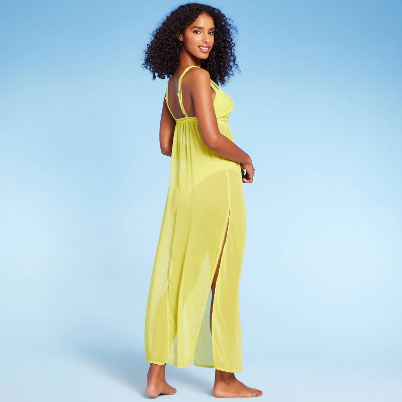 Women's Cut Out Cover Up Maxi Dress - Shade & Shore™ Bright Yellow, 3 of 7