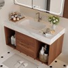 KWPZQEB 39.4" Bathroom Vanity with Ceramic Sink, Bathroom Sink Cabinet with 2 Drawers & 2 Storage Spaces, Floating Bathroom Vanity for Bathroom - 4 of 4