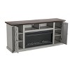 TV Stand for TVs up to 50" Saw Cut Off White - Home Essentials - 4 of 4