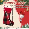 4Pack Buffalo Plaid Stockings 20 Inches Large Plaid Xmas Stockings with Faux Cuff Holiday Family Party Ornaments Decor - 2 of 4