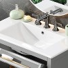 FURNIinspire Bathroom Storage Cabinets Bathroom Storage Organizer, Bathroom Vanity With Ceramic Sink With Adjustable Shelf, Gray, 18.43"*30"*34.05" - 2 of 4