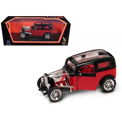 1931 Ford Model A Custom Red/Black Custom 1/18 Diecast Model Car by Road Signature