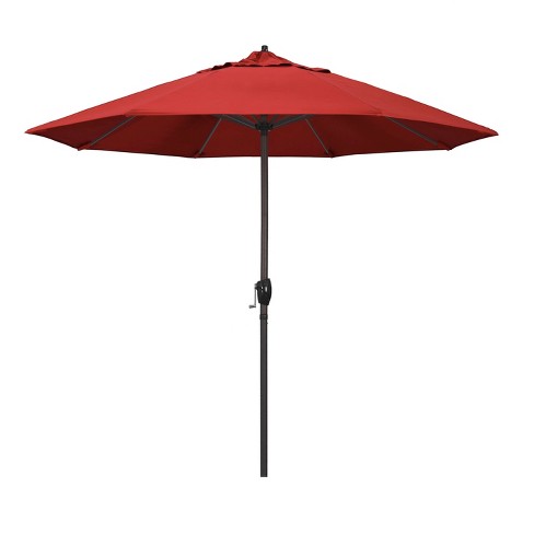 9 Aluminum Auto Tilt Crank Lift Patio Umbrella California Umbrella Target