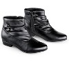 Collections Etc Faux Leather Scrunch Ankle Boots, Wide Width - 3 of 3