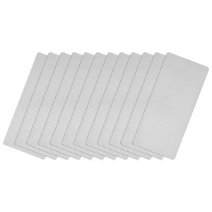 Unique Bargains Stainless Steel DIY Laser Printing Office Engraving Blank Card 12 Pcs - 1 of 4