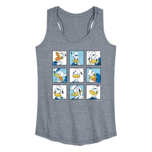 Women's - Disney - Donald Grid Graphic Racerback Tank - 1 of 4