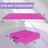 Gulches Tri-Fold Folding Exercise Mat with Carrying Handle for Mixed Martial Arts, Gymnastics and Home Gym Protecting Floor, 2 Inch Thick. - 2 of 4