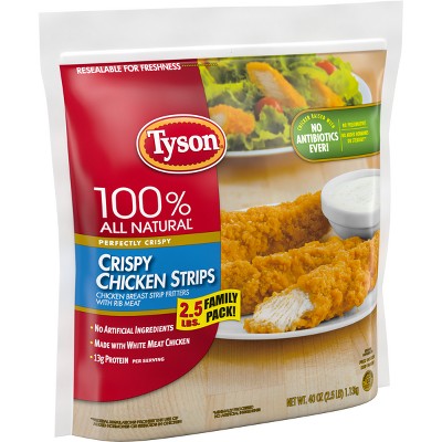 Tyson Crispy Chicken Strips Family Pack Frozen - 2.5lbs : Target