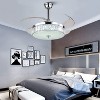Ludomide 42" Modern Crystal Chandelier Ceiling Fan with Lights and Remote, Retractable Chandelier Fan for Bedroom Dining Room - 4 of 4