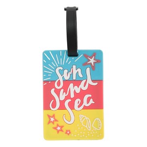 Unique Bargains Starfish Luggage Tag Blue Red Yellow 1 Pc - 1 of 4