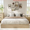 Wood Platform Bed Frame King/QUEEN/Full/ Twin-XL /Twin Size, Floor-Standing Bed Frame with Wooden Slat, Easy Assembly Natural - 2 of 4