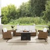 Crosley 5pc Bradenton Swivel Steel Outdoor Patio Fire Pit Furniture Set with Sunbrella - 3 of 4