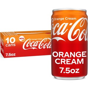Coca-Cola Orange Cream Soda - 10pk/7.5 fl oz Mini Cans - 1 of 4