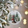 Lomsoe Dogs Ornament Dogs Lovers Christmas Xmas Ornaments Decor Funny Christmas Hanging Ceramic Ornament - 2 of 4