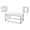 Laminate & Metal 3-Piece Coffee and End Table Set with X-Frame Base and Contemporary Design for Living Room or Family Room - 2 of 4