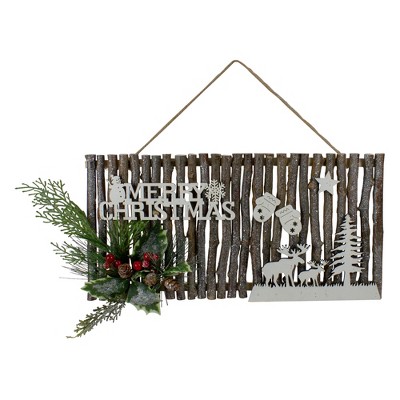 Northlight 16" Rustic Wooden Merry Christmas Sign Wall Decor