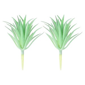 Unique Bargains Small Unpotted Realistic Textured Decoration Artificial Succulent Plants - 1 of 4