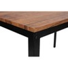 Nordlys 4-Person Metal and Brown Wood Dining Table, Industrial Style , Dining Room - 3 of 4