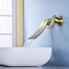 ChicFurnit Bathroom Sink Faucet Wall Mount Waterfall Design Space Saving for Modern Bathrooms, Gold, 12.4"*10.2"*5.1" - 4 of 4