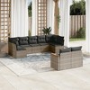 vidaXL Garden Sofa Set Grey, Dark Grey PE rattan Large Modular - 2 of 4