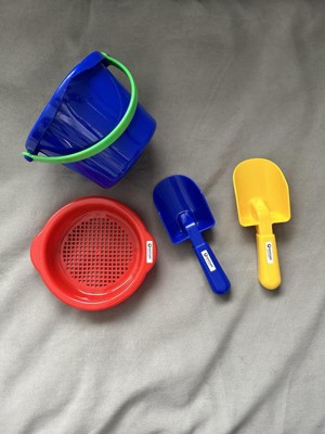 Spielstabil Toddler Sand Toys Bundle - Pail, Sieve And 2 Scoops