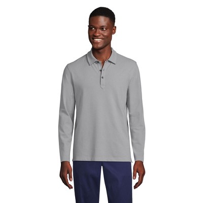 Lands' End Men's Long Sleeve Coolmax Mesh Polo - Small