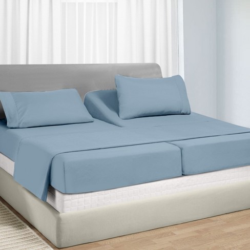 California Design Den - Luxury Sheets For Split King For Adjustable Bed  (pastel Blue) : Target
