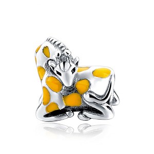 Giraffe Charm for Women Sterling Silver European Bead for Bracelet Ginger Lyne Collection - 1 of 4