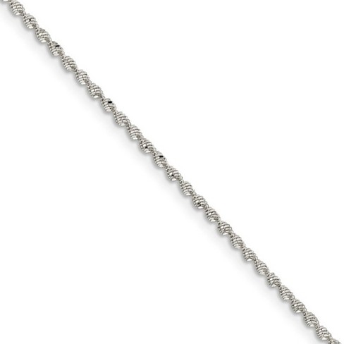 Black Bow Jewelry 1.65mm Sterling Silver Twisted Herringbone Chain Necklace - image 1 of 4