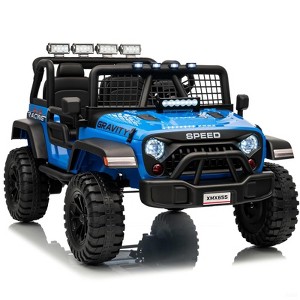 24V Kids 2-Seater Electric Truck w/ Parent Remote, Spring Suspension, 2 Speeds, LED Lights,MP3 Player (Ages 3-8) - 1 of 4