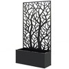 Outsunny Metal Raised Garden Bed with Trellis, Freestanding or Wall Mounted Raised Flower Bed with Privacy Panel for Garden, Patio, Balcony - 4 of 4