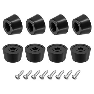 Unique Bargains Non-Slip Rubber Bumper Feet with Stainless Steel Washer Screws - 1 of 4