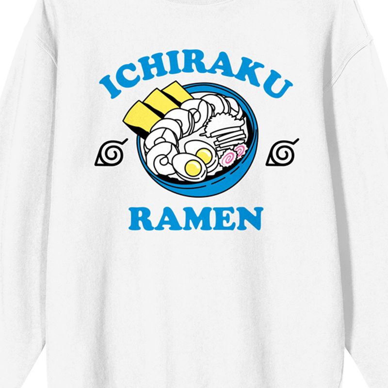 Naruto Shippuden Ichiraku Ramen Bowl Juniors White Long Sleeve Sweatshirt, 2 of 4