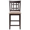 Counter Height Stools with Lattice Back, Padded Seat, and Sturdy Frame, Ideal for Kitchens and Dining Areas (Set of 2) - 4 of 4