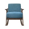 CAVINAS Mid-Century Accent Chair with Textured Fabric and Exposed Walnut Wood Frame - 2 of 4