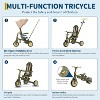 Acekool 7-in-1 Foldable Baby Tricycle, Toddler Trike with Parent Handle, 360° Rotating Seat, Canopy, Harness, Brakes, for Boys & Girls Pink - 3 of 4