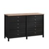 Sauder Cottage Road 6 Drawer Dresser Raven Oak: Laminated MDF Storage, Metal Hardware, Includes Anti-Tip Kit - 2 of 4