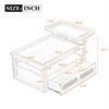 RISOKEYS Modern Coffee Table - Coffee Table with 1 Storage Shelf, 2 Tabletops and 1 Rattan Drawer for Living Room - 3 of 4