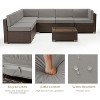 U-MAX 7PCS Outdoor Patio Furniture Set with Cushions and Coffee Table,Dark Gray - 2 of 4