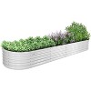 Chery Life 12X3X1.5 ft Galvanized Raised Garden Beds Outdoor, Oval Large Metal Planter for Planting Vegetables Flowers Herb, Gray - 2 of 4