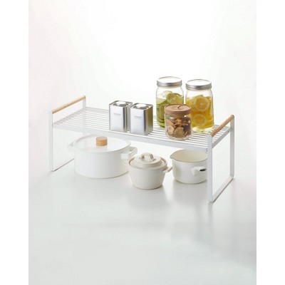 Yamazaki Home - Countertop Wire Shelf - Steel + Wood