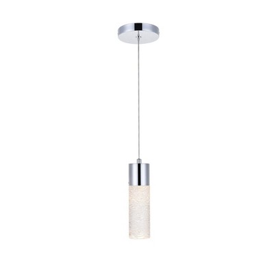 Chrome and Clear Glass LED Pendant Light