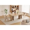 71" Dual-Storage Dining Table for 4-6 | Wooden Rectangular Table w/Double Pedestal Base – Large Kitchen & Dining Room Table - 2 of 2