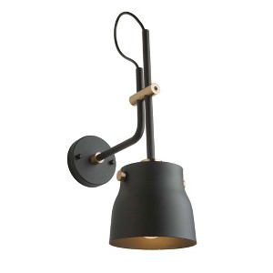 Artcraft Lighting Euro Industrial 1 - Light Sconce in  Matte Black/Harvest Brass - 1 of 1