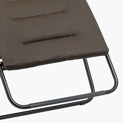Taupe Brown XL Zero Gravity Outdoor Folding Lounger with Cushions